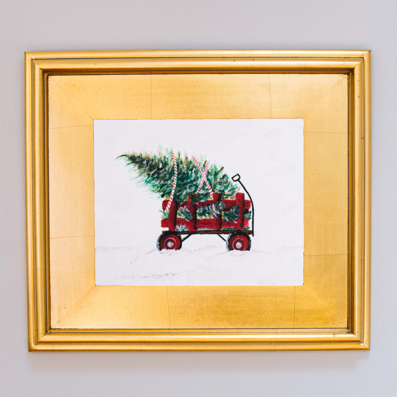 Wagon with Tree Original Painting