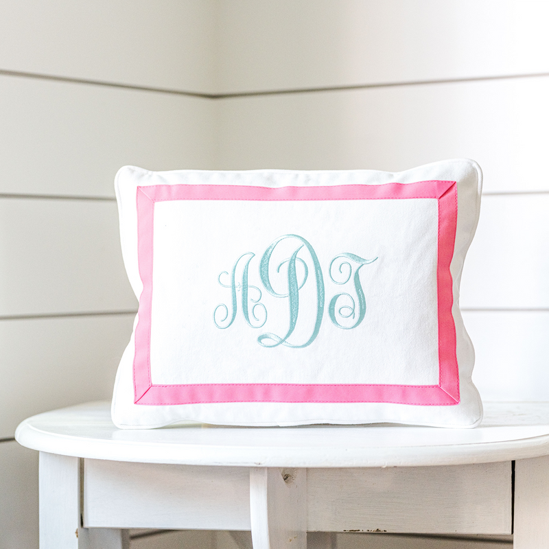 Baby Girl Monogram Lumbar Pillow – Annapolis Pillow Company