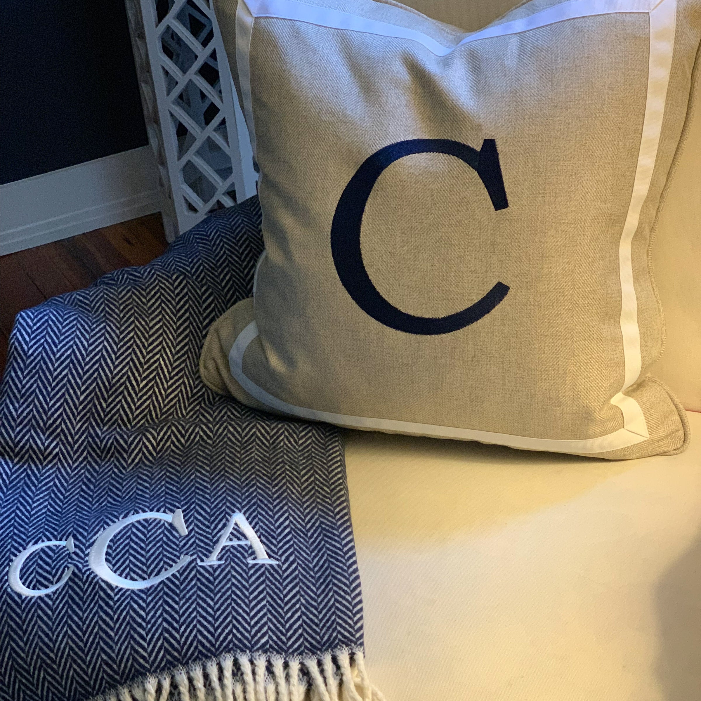 Monogram Pillow Custom 18 – Annapolis Pillow Company