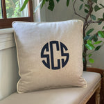 Monogram Pillow 18"