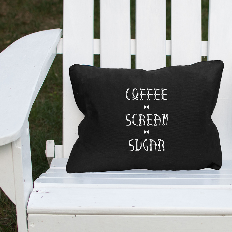 Coffee Scream Sugar Halloween Lumbar