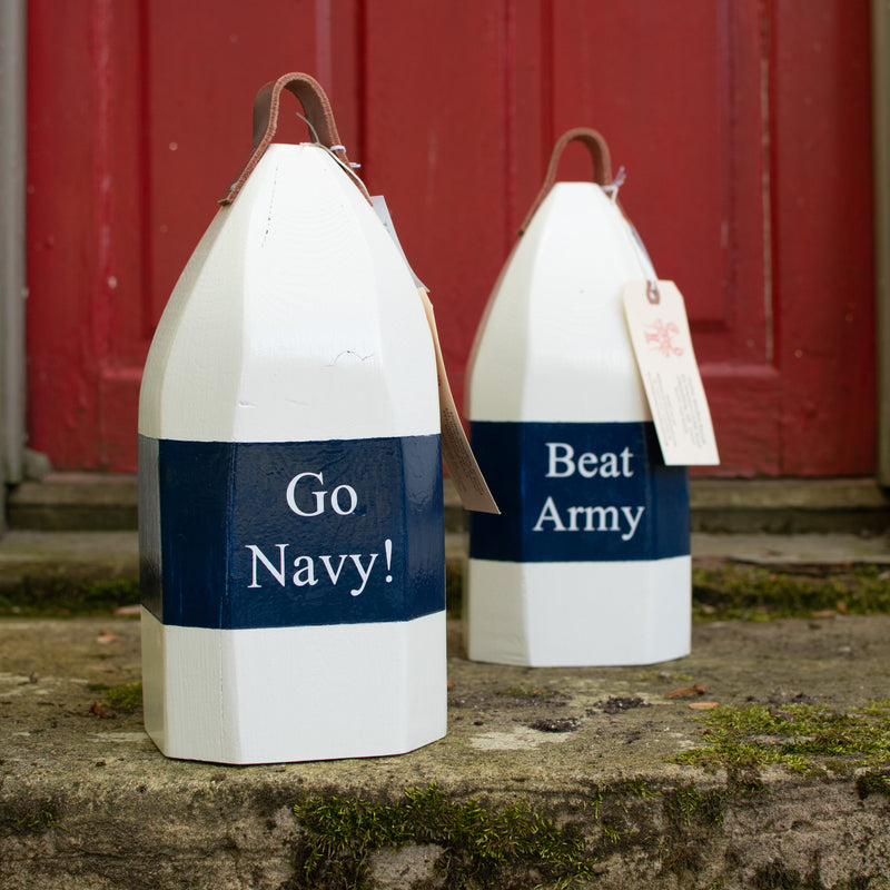 Go Navy! Beat Army! Painted Buoy