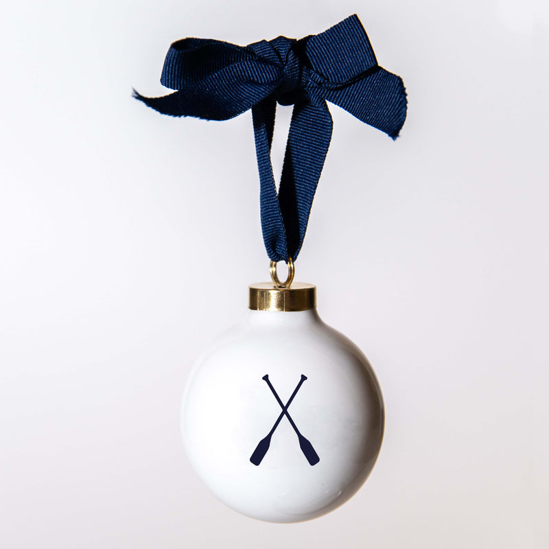 Crossed Oars Ball Ornament
