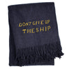 Don't Give Up The Ship - Solid Navy Throw