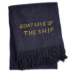 Don't Give Up The Ship - Solid Navy Throw