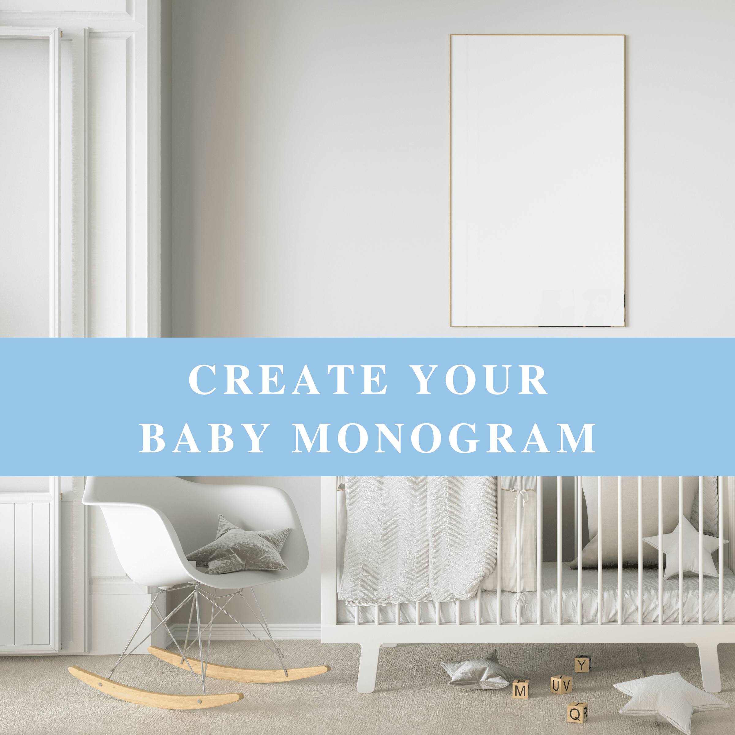 Monogrammed sales baby chair