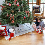 Tree Skirt in Linen Herringbone